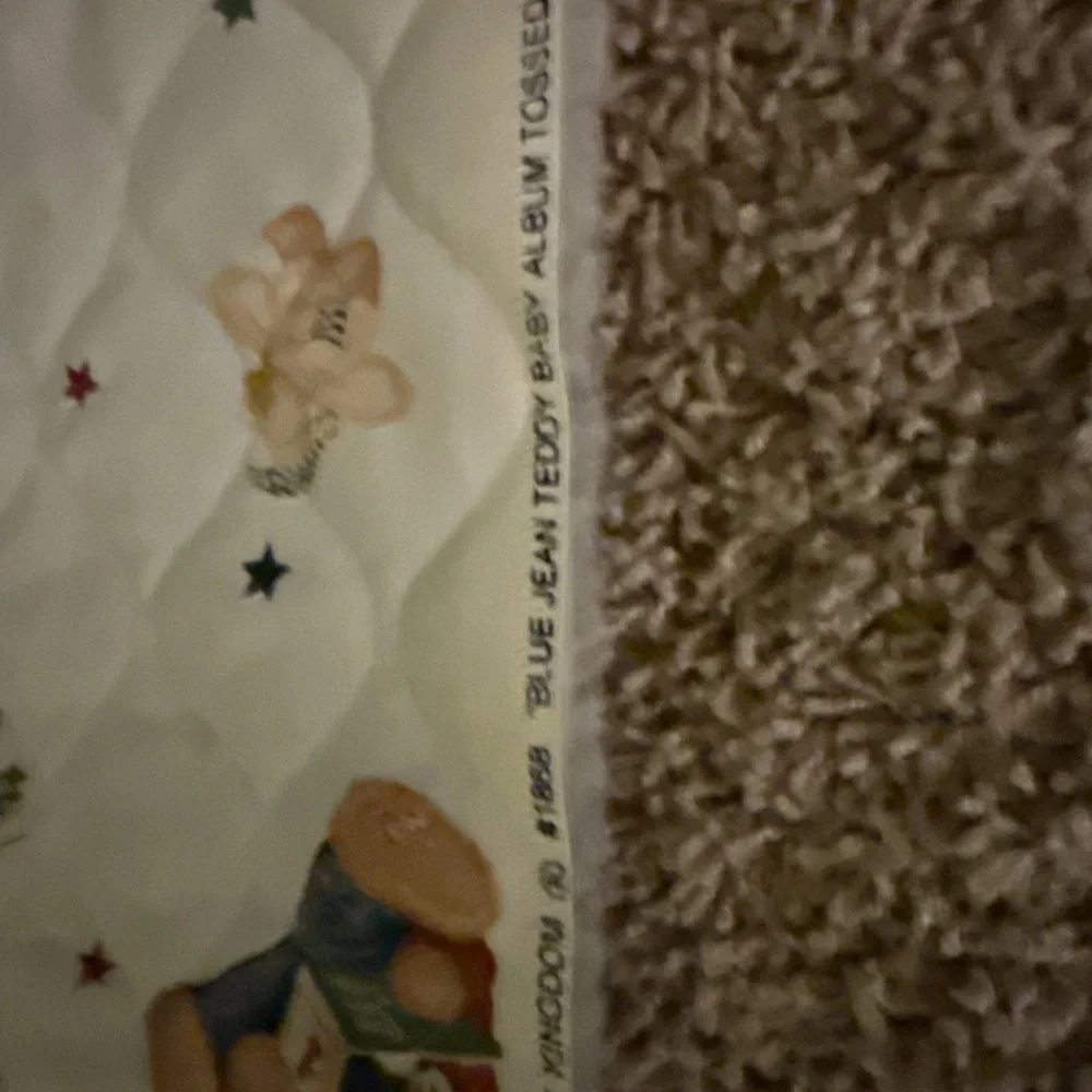 Vintage Daisy Kingdom Blue Jean Teddy Bear Baby Album Fabric Lot of 3- 2 designs